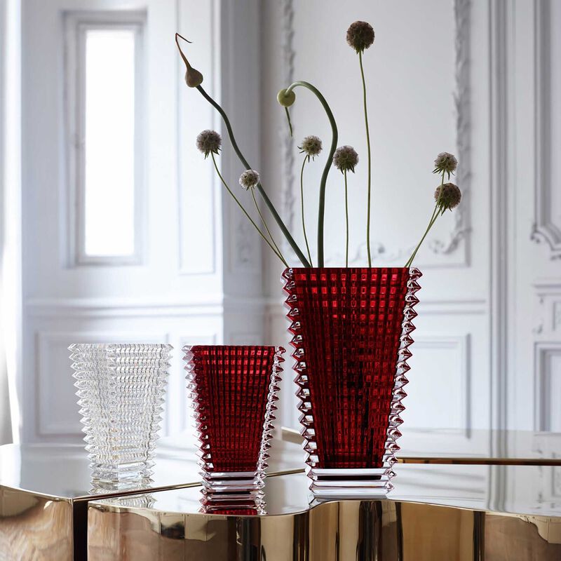 Red & Clear Eye Vase Set, large